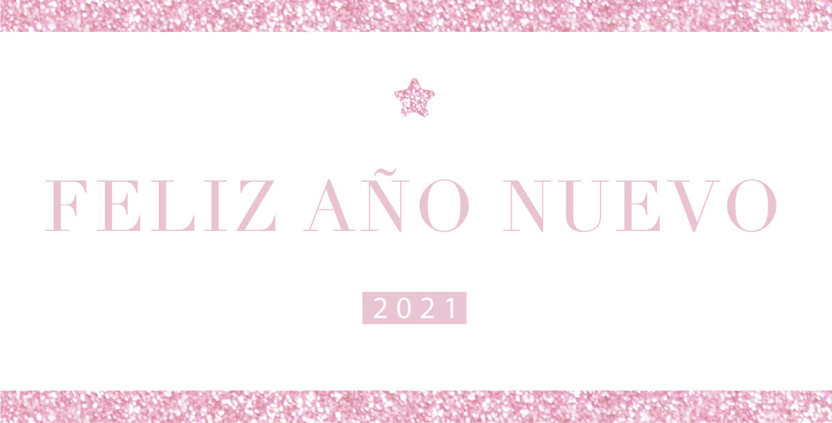 Banner con texto "Feliz Año Nuevo 2021"