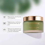 Mascarilla Green Glow Mask clarificante iluminadora retexturiza ilumina el tono de la piel