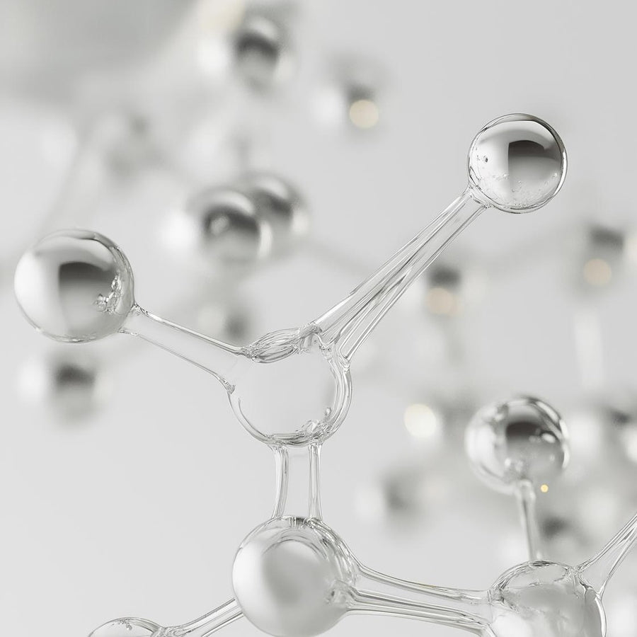 Modelo molecular transparente