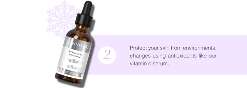 Protect your skin from climate and environmental changes using antioxidants like our Vitamin C Serum.