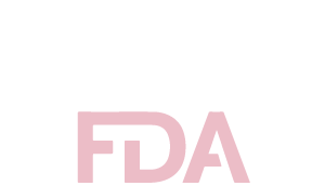 icono rosa del simbolo de la fda de estados unidos que representa