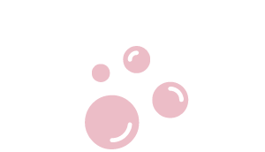 icono rosa de burbujas flotantes que representan